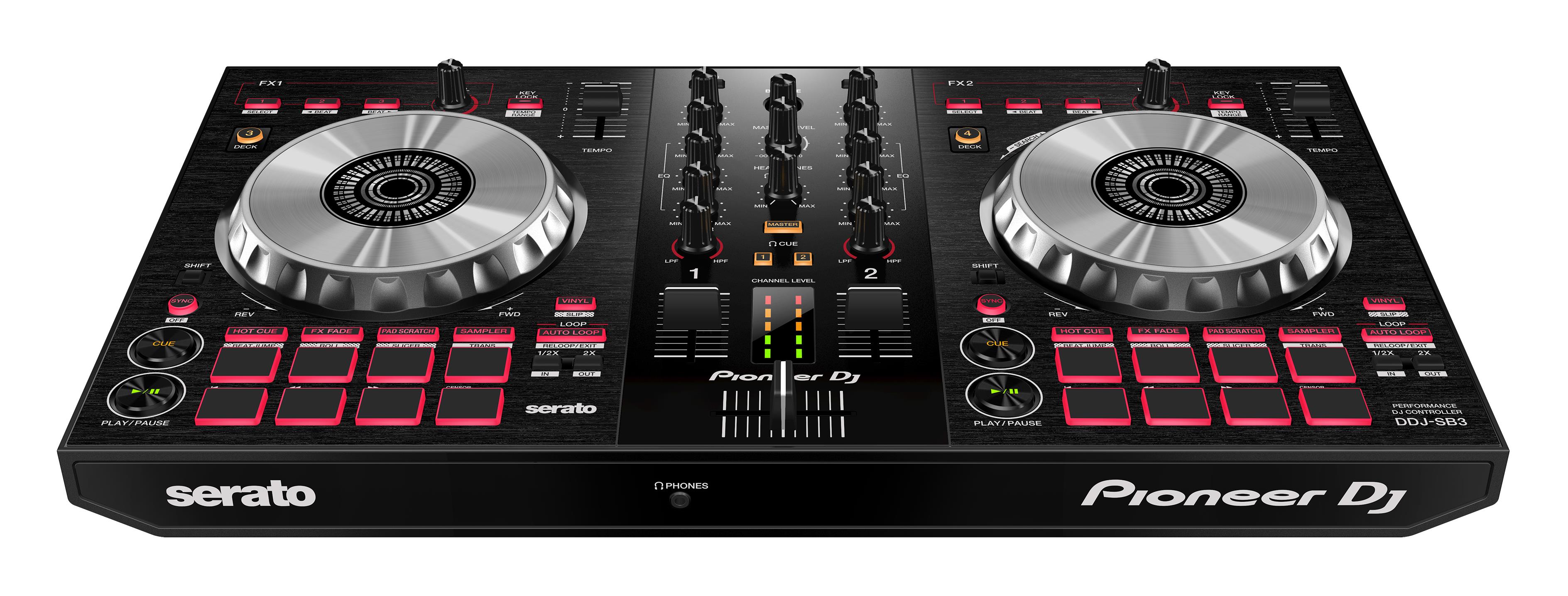 Pioneer Ddj Sb3 2 Kanal Dj Controller Fur Serato Dj Lite