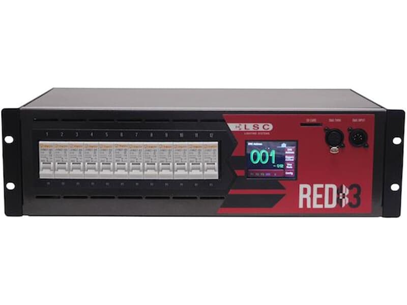 LSC Lighting RED3 Rackmount Dimmer 12x10A mit 2x 16-Pol Harting Ausgang