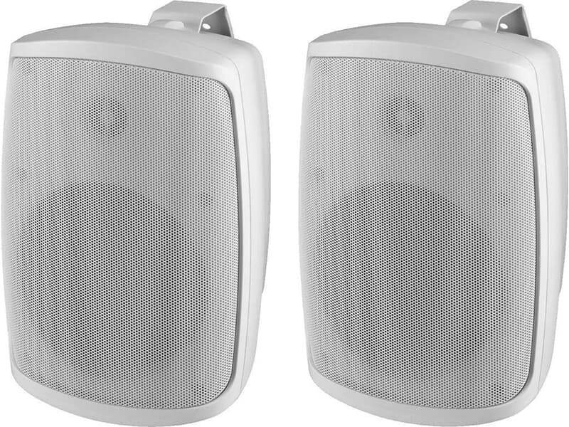 Monacor WALL-05/WS, 40W, 8Ohm, IP65 2-Wege-Lautsprecherboxen-Paar, weiss
