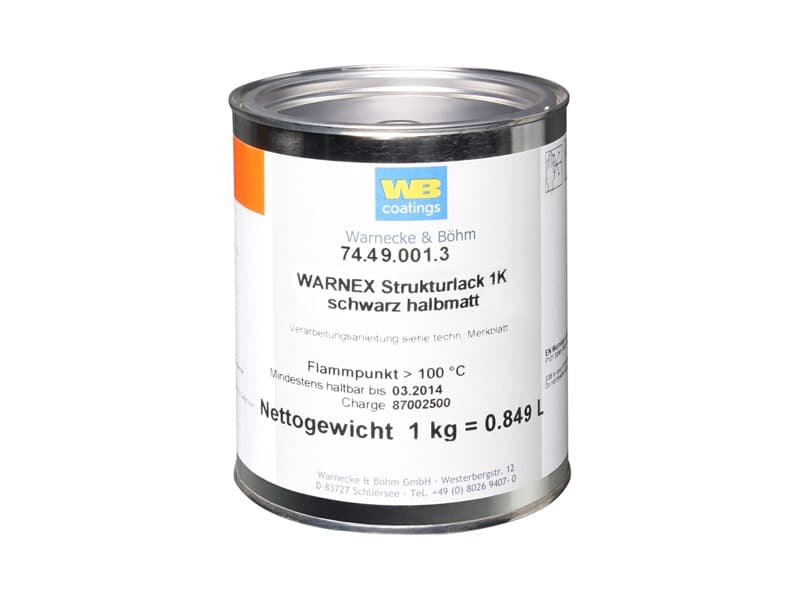 Warnex 0131 - Strukturlack schwarz 1 kg