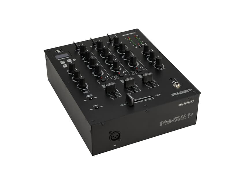 OMNITRONIC PM-322P 3-Kanal-DJ-Mixer mit Bluetooth