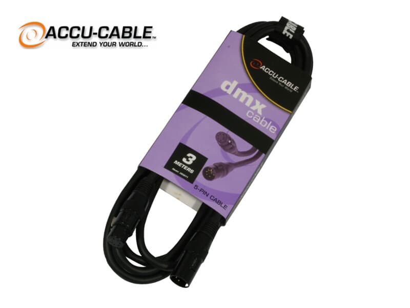 Accu-Cable AC-DMX5/3  5-Pol DMX Kabel mit 3m Länge