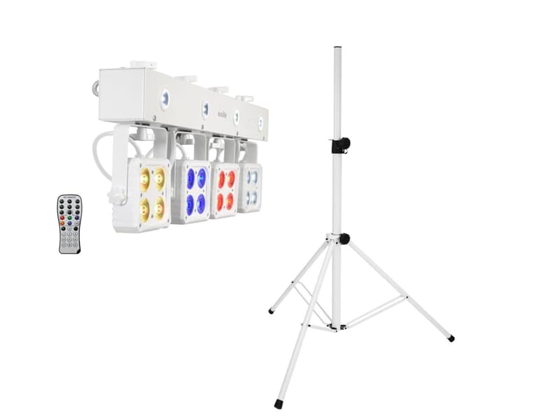 EUROLITE Set LED KLS-180 white + BS-2 EU Loudspeakerstand white