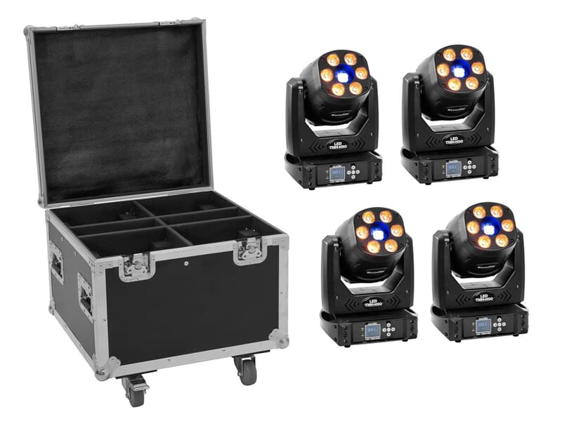 EUROLITE Set 4x LED TMH-H90 + Case with wheels