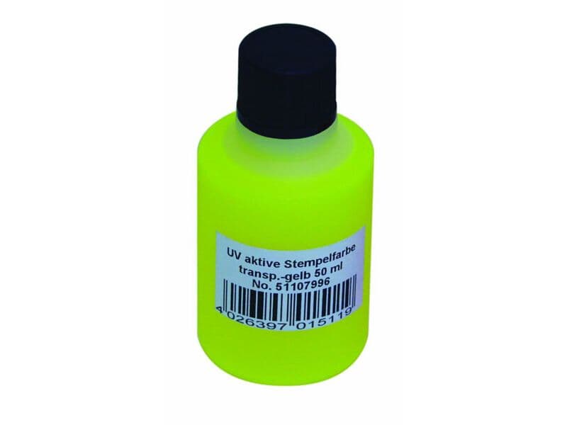 UV-aktive Stempelfarbe, transp.gelb, 50ml