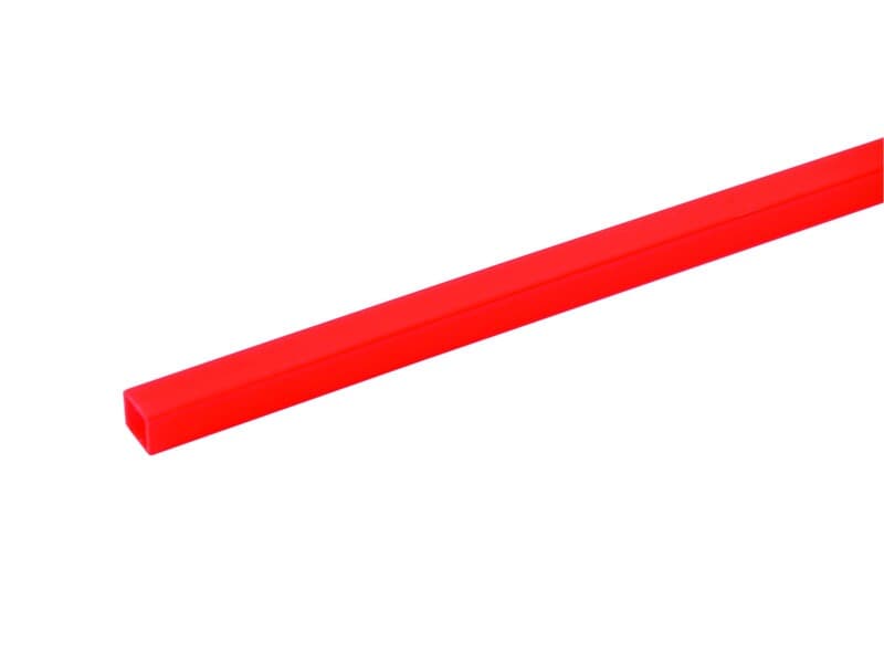 Leer-Rohr, 10x10mm, rot UV-aktiv, 2m