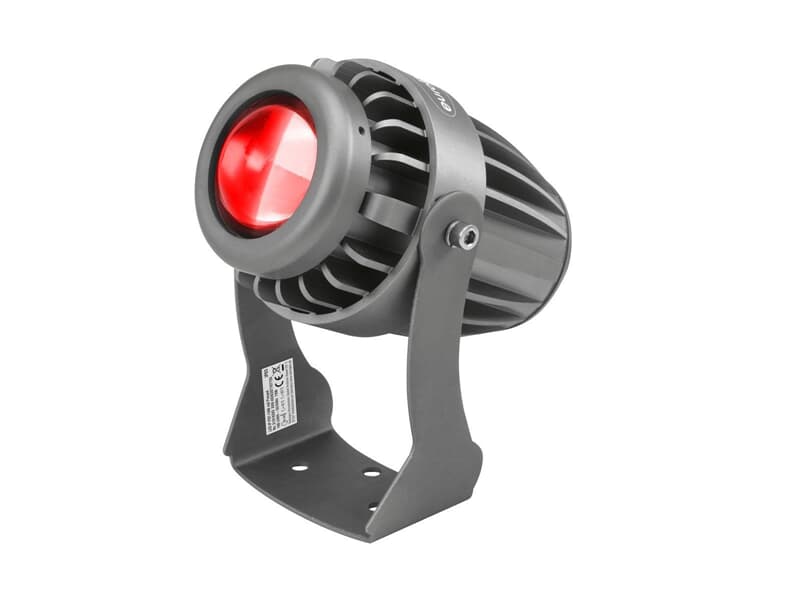 EUROLITE LED IP PST-10W rot Pinspot - Wetterfester Pinspot (IP65) mit kräftiger 10-W-LED