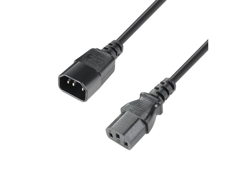 Adam Hall Cables 8101 KC 0200 - IEC Verlängerungskabel 3 x 0,75 mm² 2,0 m