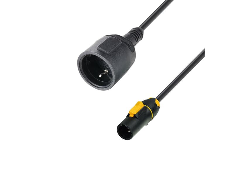 Adam Hall Cables 8101 KF 0150 T CON - 1.5 m Rubber Jacketed Extension Power Cord CEE7/7 socket to PowerCon True One 3 x 1.5 mm²
