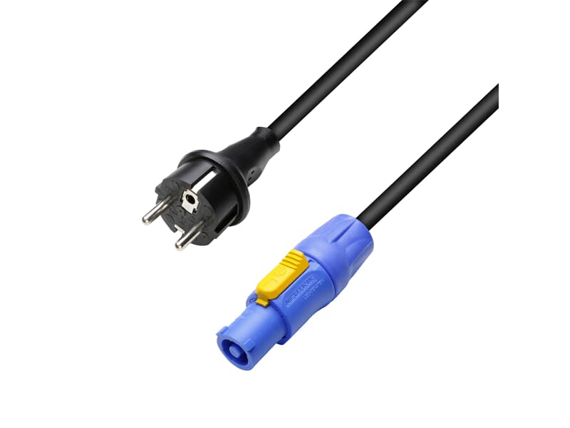 Adam Hall Cables 8101 PCON 0500 - Netzkabel CEE 7/7 - Powercon 1.5 mm² 5 m