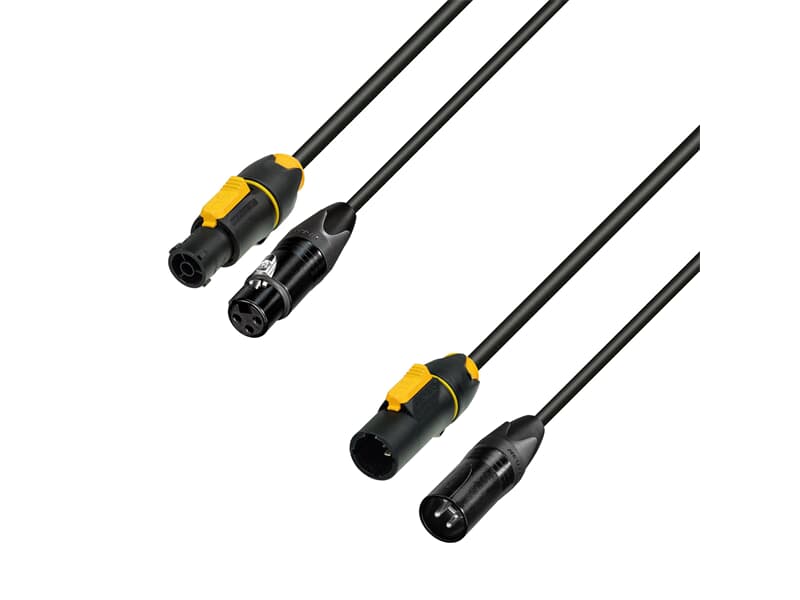 Adam Hall Cables 8101 PSDP 1000 N - DMX & mains cable PowerCon True In & XLR female for PowerCon Out & XLR male 10 m