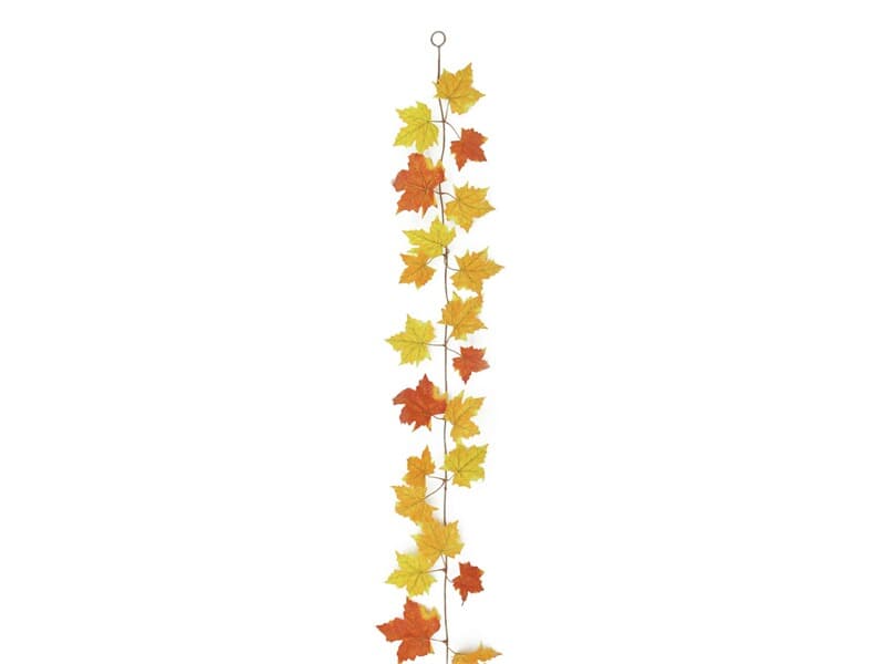 Europalms Herbstgirlande, gelb, 180cm, Kunstpflanze, 48 Blätter