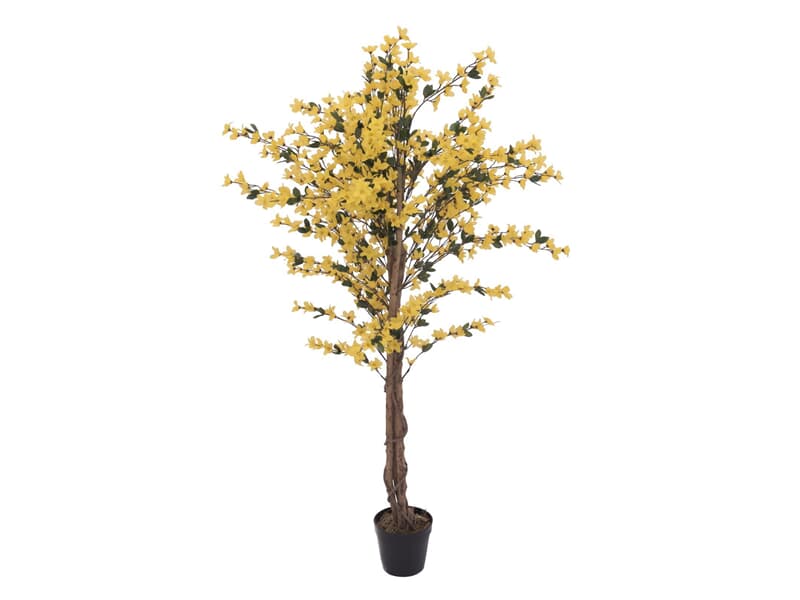 Europalms Forsythienbaum mit 4 Stämmen, gelb, 150 cm - Kunstpflanze