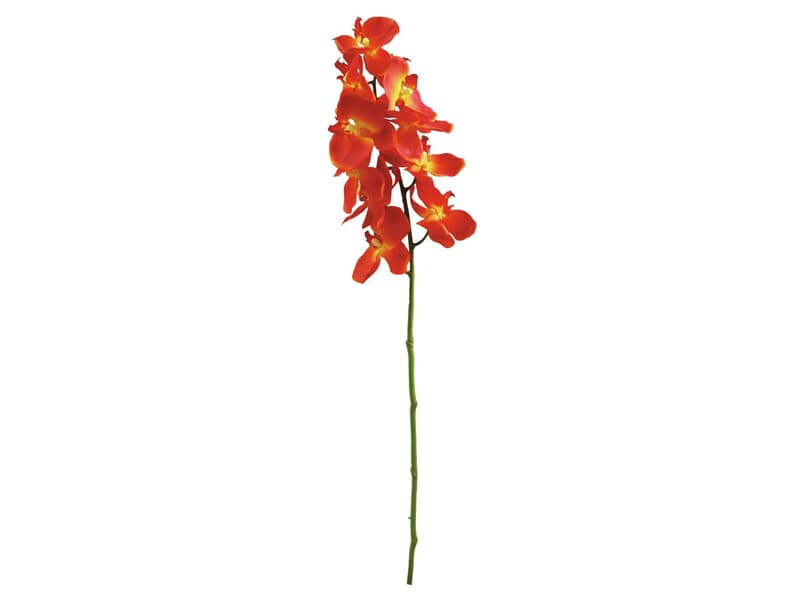 Europalms Orchideenzweig, orange, 70cm - Kunstpflanze