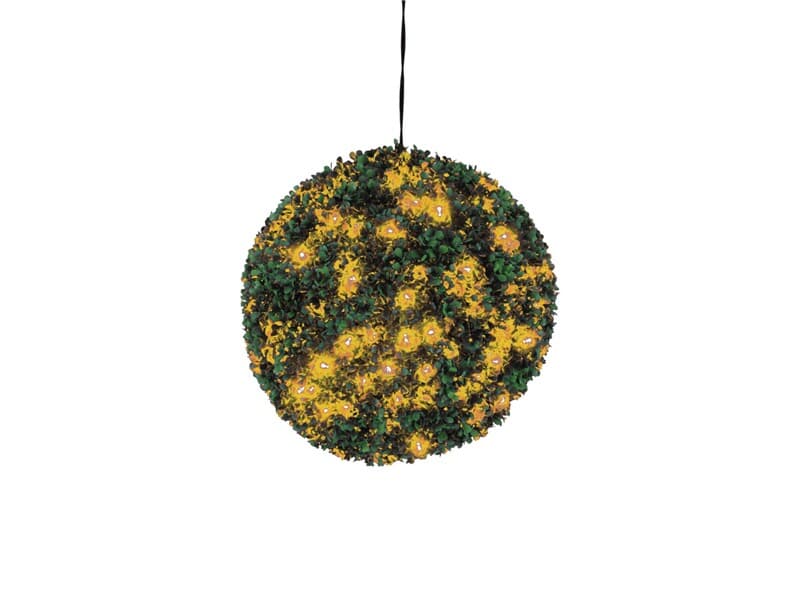 Europalms Buchsbaumkugel 200 LEDs orange ca 40cm, Kunstpflanze