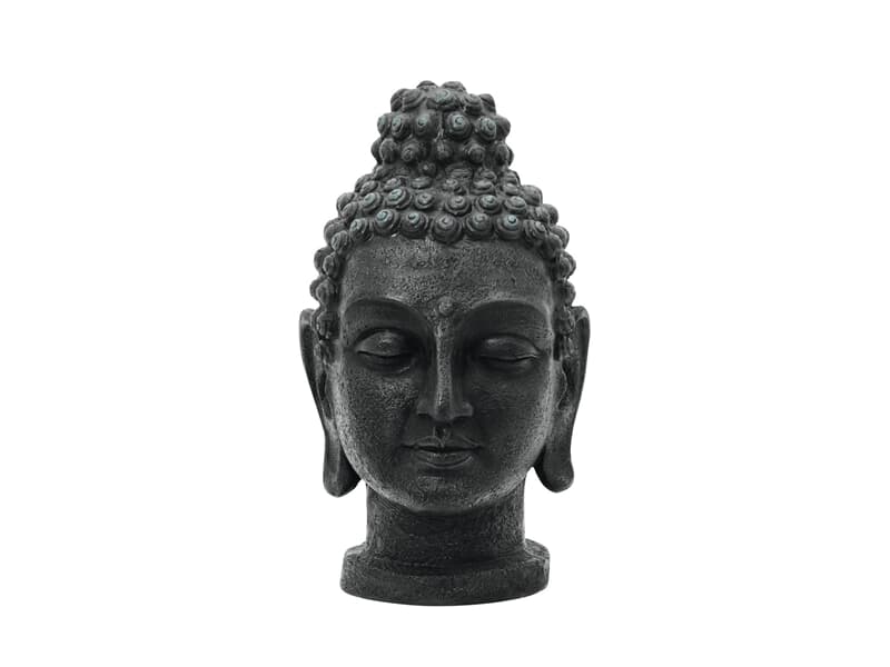 Europalms Buddhakopf, antik-schwarz, 75cm