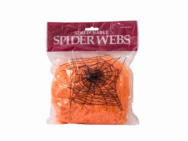 Europalms Halloween Spinnennetz orange 50g  - UV-aktiv