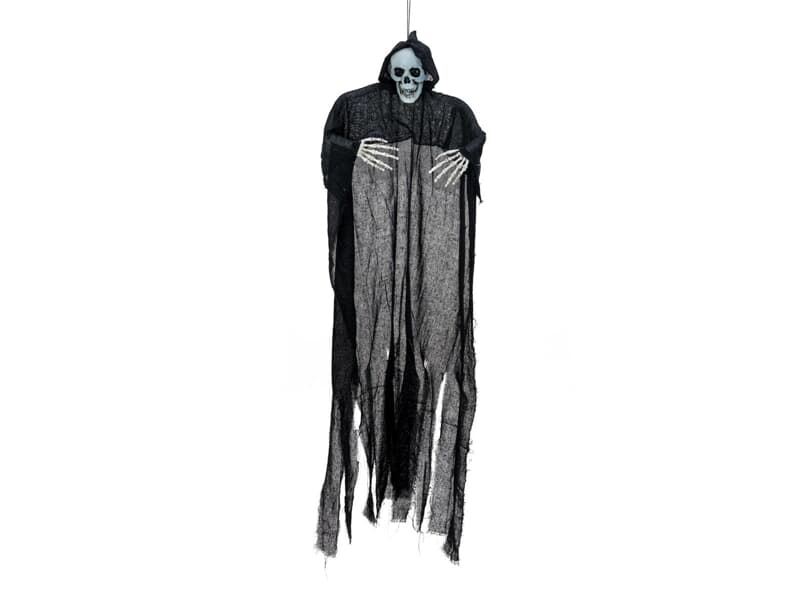 Europalms Halloween Figur Schwarzes Skelett, selbstleuchtend, 130cm