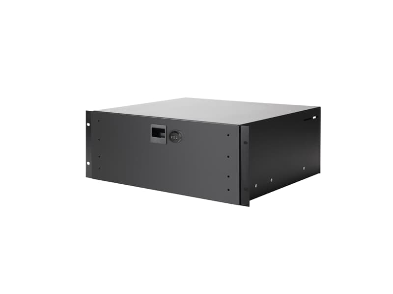Adam Hall 19" Parts 87404 A CL - Rack Drawer 4 U Aluminium with Built-In Combination Lock