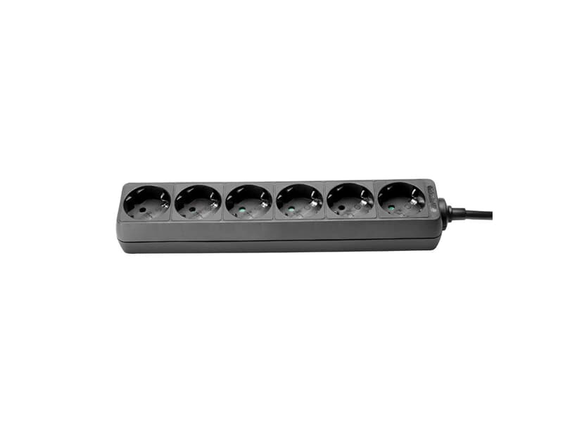 Adam Hall Accessories 8747 X 6 M 3 - 6-Outlet Power Strip 3m cable length
