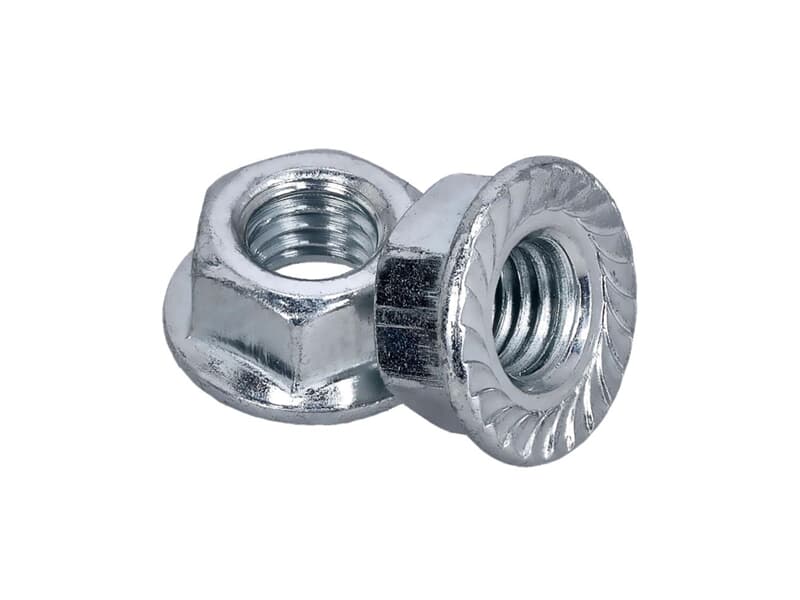 Adam Hall Hardware 56 M8 NUT- Sperrzahn Mutter M8, Stahl verzinkt, selbstsichernd