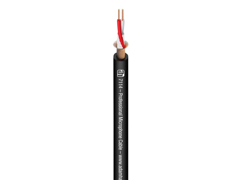 ah Cables 7114BLK - Mikrofonkabel 2 x 0,31 mm² schwarz - Laufmeterpreis