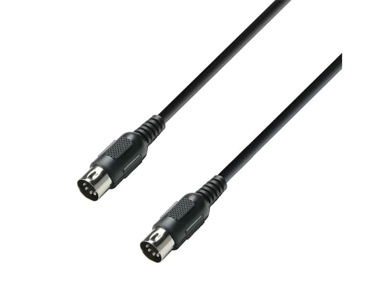 ah Cables 3 STAR MIDI 0075 BLACK - MIDI Kabel - Adam Hall® MIDI 5-Pol - 0,75 m