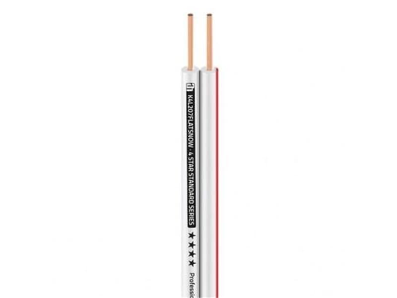 Adam Hall Cables 4 STAR L 207 FLAT SNOW - Lautsprecherkabel 2 x 0,75 mm² Flat, weiß - Laufmeterpreis