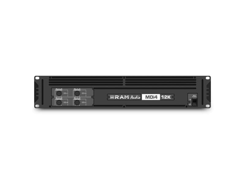Ram Audio MDi4-12K D S/X - 4 Kanal Verstärker  4 x 3000W 4 Ohm mit Speakon/XLR und Dante
