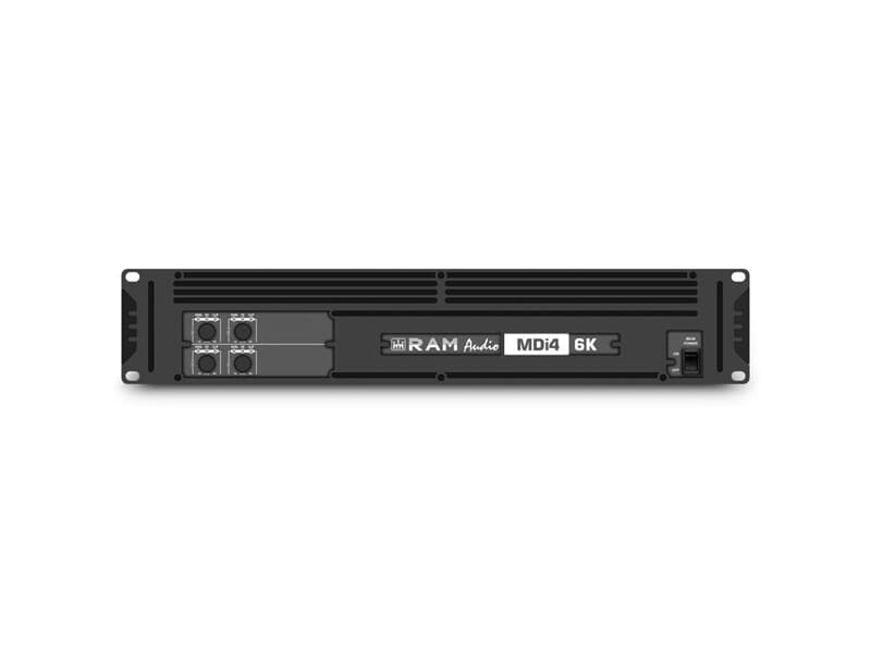 Ram Audio MDi4-6K D S/XLR - 4 Kanal Verstärker 4 x 1500W 4 Ohm mit Speakon/XLR und Dante