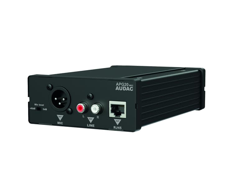 AUDAC APG20MK2 - Aktiv-Wandler für WLI & WMI-Panels und Übertragung von Mic/Line/RS48