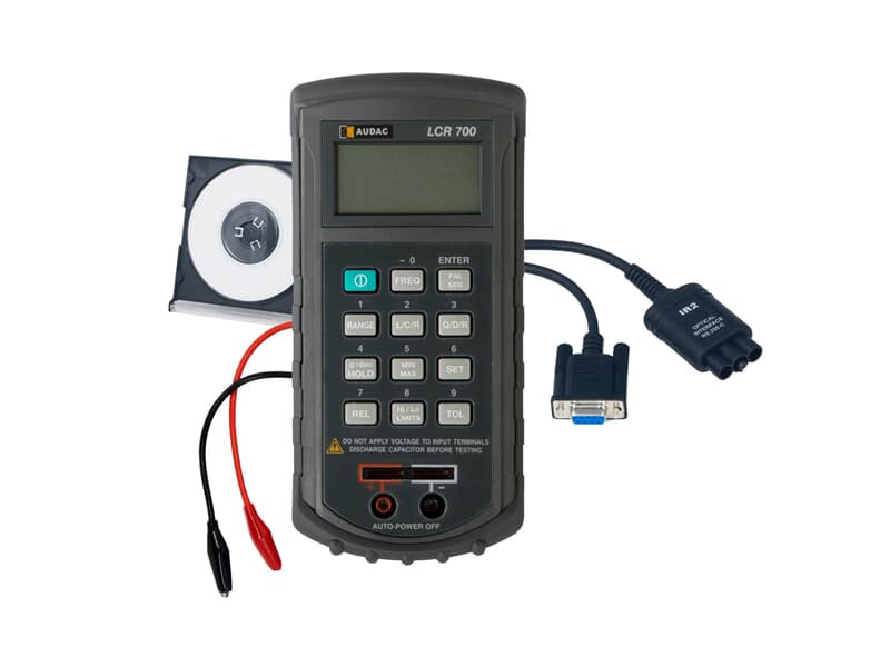 AUDAC LCR700 - Digitales LCR Messgerät, 120Hz oder 1kHz, Auto-Power OFF Funktion, RS2