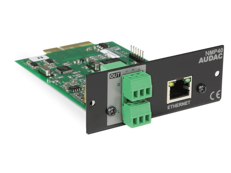 AUDAC NMP40 - SourceCon™ Streaming Modul, LAN, Sym.-Stereo-Ausgang, Spotify™ Connect
