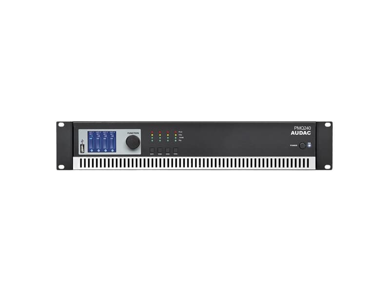 Audac PMQ 240 - WaveDynamics™ Quad-Channel 100 V Power Amplifier