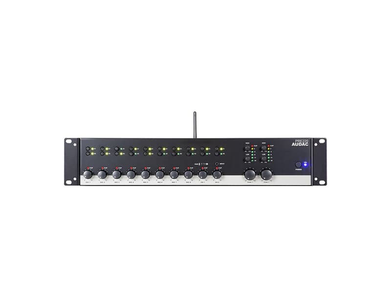 Audac PRE 220 - Zweizonen - 10 Kanal Stereo-Vorverstärker