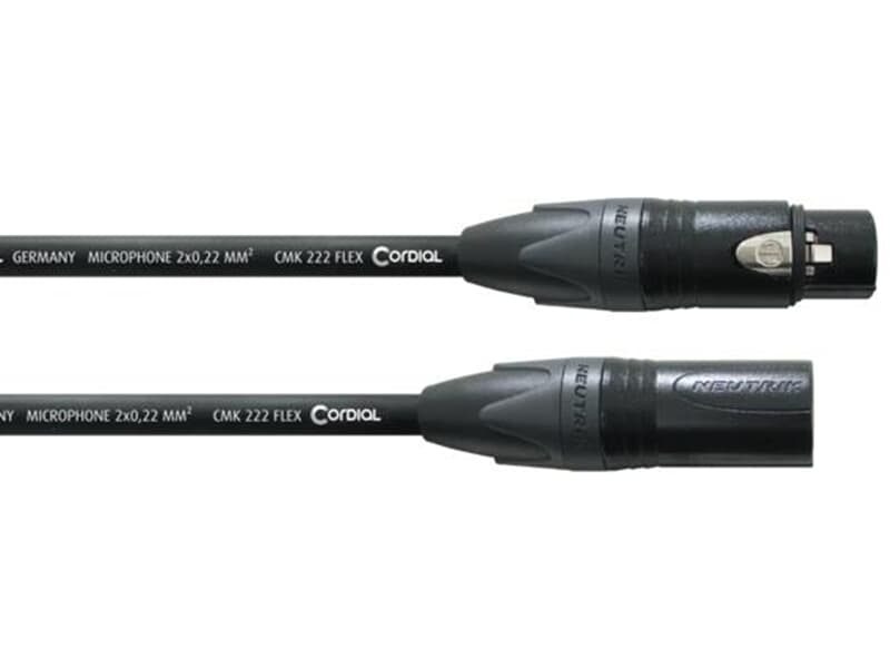 Cordial PEAK CPM 6 FM-FLEX - 6,0 m, NEUTRIK XLR female schwarz / XLR male schwarz