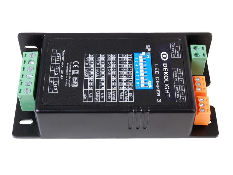 Kapego LED Controller, LED Dimmer 3, spannungskonstant, dimmbar: DMX512, 12-24V DC, 288,00 W