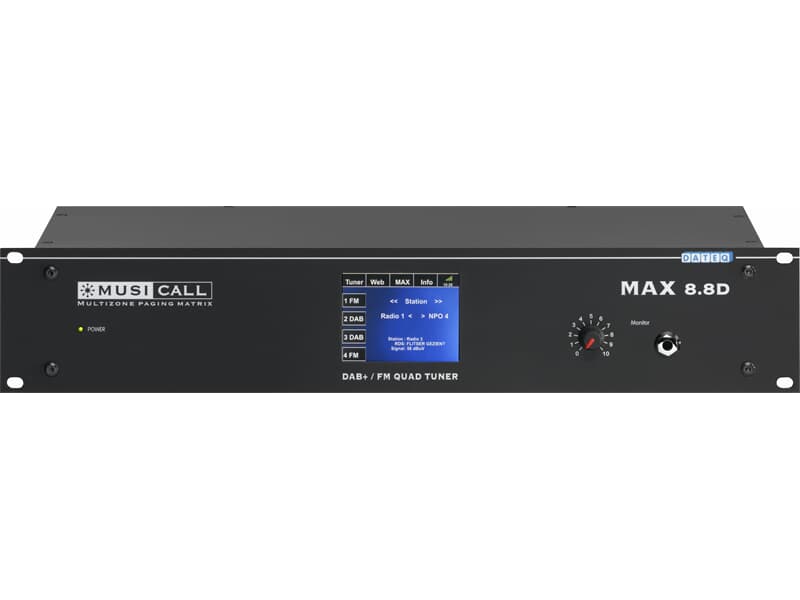 DATEQ MAX-8.8D - 16x8 Matrix, Paging, 4x DAB+/FM- u. Webradio