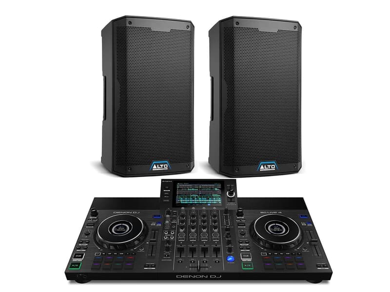 DENON DJ SCLIVE4, DJ-Controller + 2x Alto Professional TS410