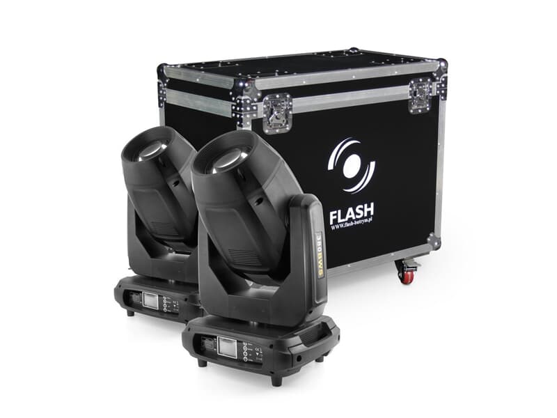 2x FLASH Moving Head Set 17R CMY, Beam, Spot, Wash, +Case