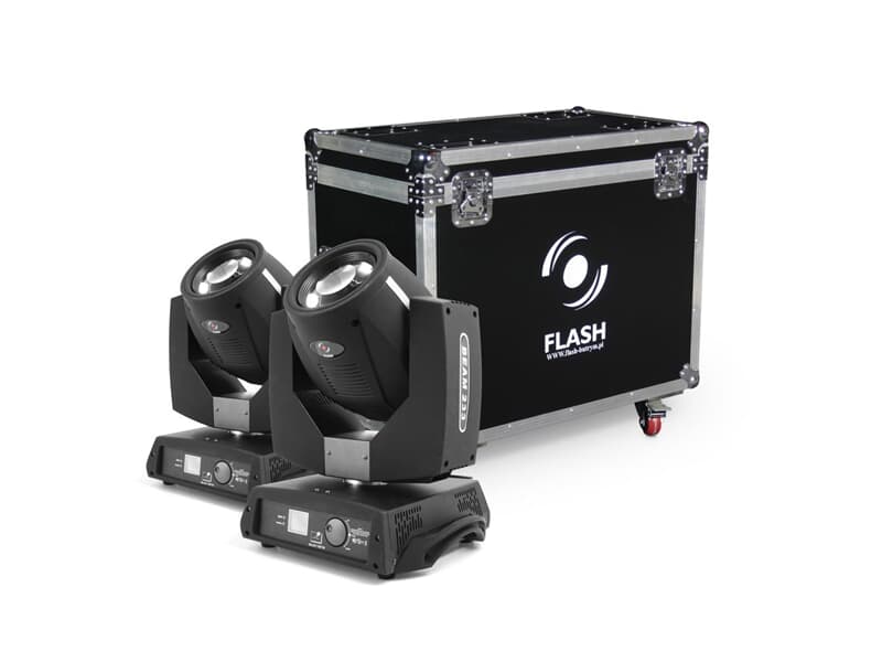 FLASH 2x Moving Head 7R FL-233 BEAM MKII + CASE