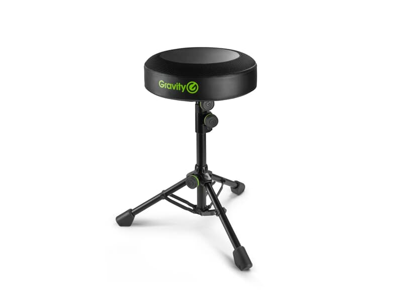 Gravity FD SEAT 1 - Round Musicians Stool Foldable, Adjustable Height
