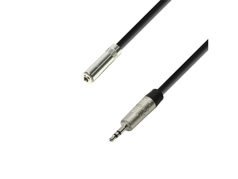 Adam Hall Cables K4 BYVW 0300 - Headphone Extension 3.5 mm Jack Socket Stereo to 3.5 mm Jack Stereo, 3 m