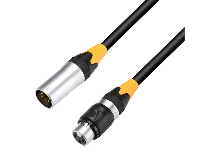 Adam Hall Cables K 4 DGF 0020 IP 65 - DMX Adapter XLR male 5-pin to XLR female 3-pin IP65 0.2 m