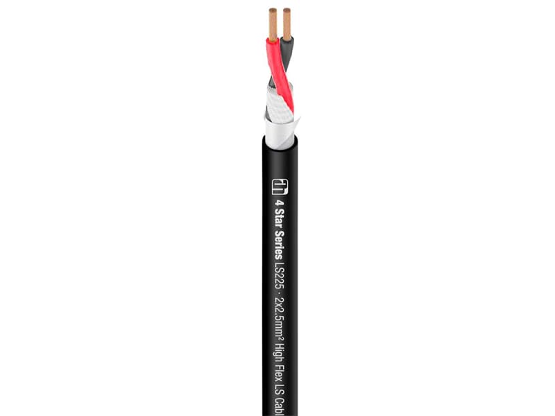 Adam Hall Cables K4 LS 225-500 - Lautsprecherkabel 2 x 2,5 mm² schwarz