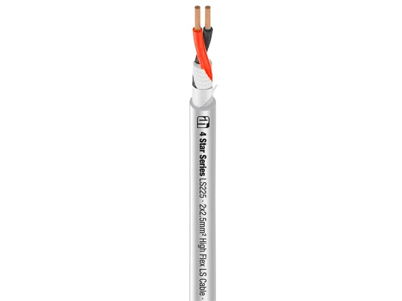 Adam Hall Cables K4 LS 225 W - Lautsprecherkabel 2 x 2,5 mm² weiß - Laufmeterpreis