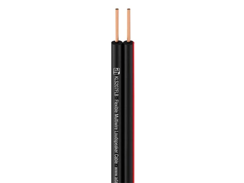 Adam Hall Cables KLS 207 FLB - Flexibles, feinlitziges Lautsprecherkabel 2 x 0,75 mm² schwarz - Laufmeterpreis