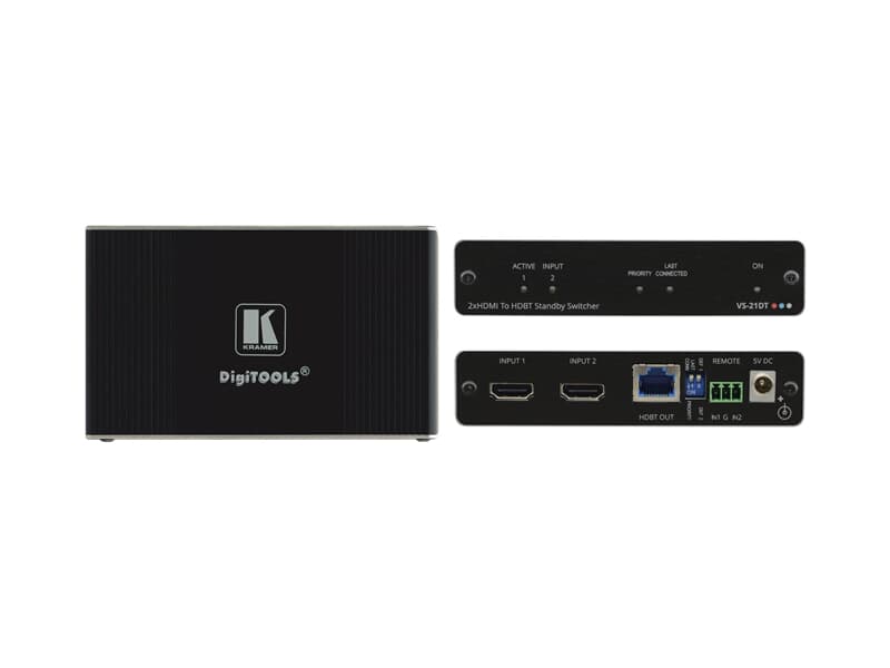 Kramer VS-21DT - 2x1 4K60 4:2:0 HDCP 2.2 HDMI Auto-Switcher über HDBaseT