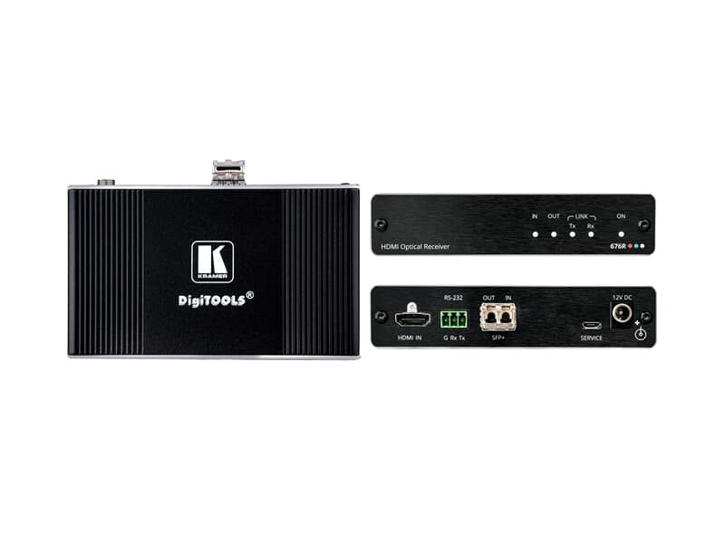 Kramer 676R - 4K60 4:4:4 HDMI und RS-232 Empfänger über SPF+ MM/SM Glasfaser
