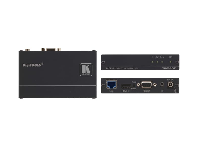 Kramer TP-580T, Übertrager für HDMI, bidrektionales RS-232 und IR über HDBaseT Twisted Pair